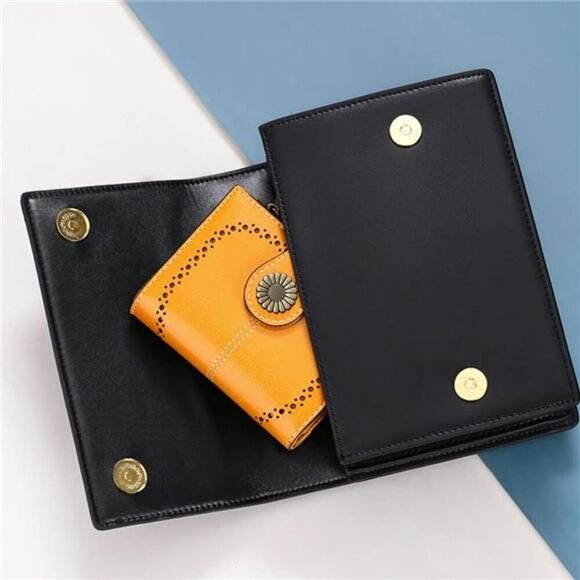 SENDEFN Small Womens Wallet Leather Bifold Card Holder RFID Blocking Coin Zip - Picture 6 of 7